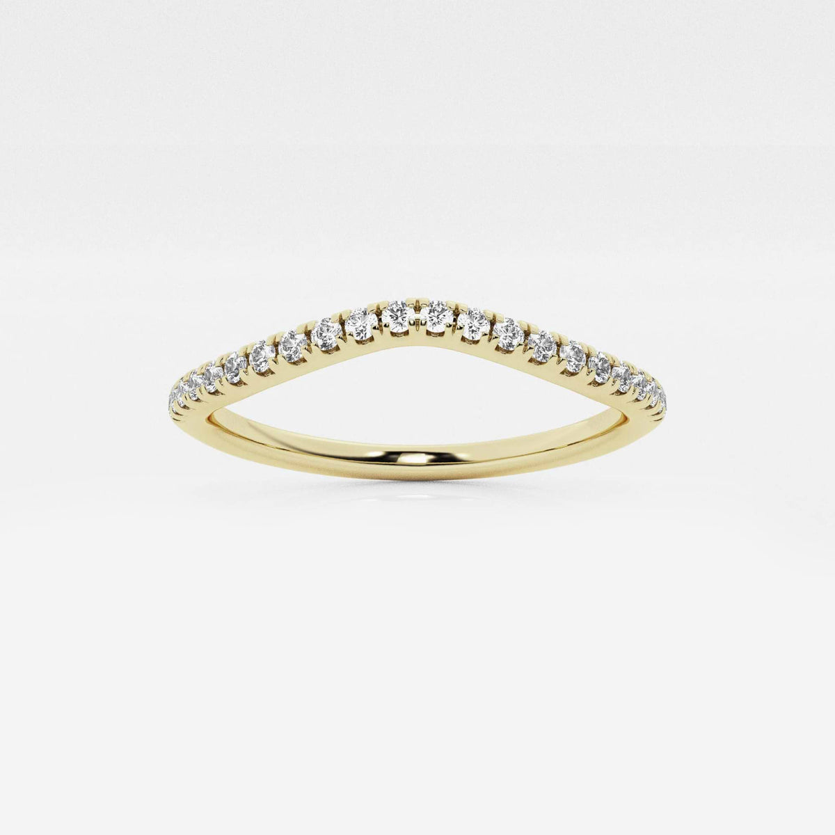 GWA137 - 1/5 ctw Round Lab Grown Diamond Contour Wedding Band