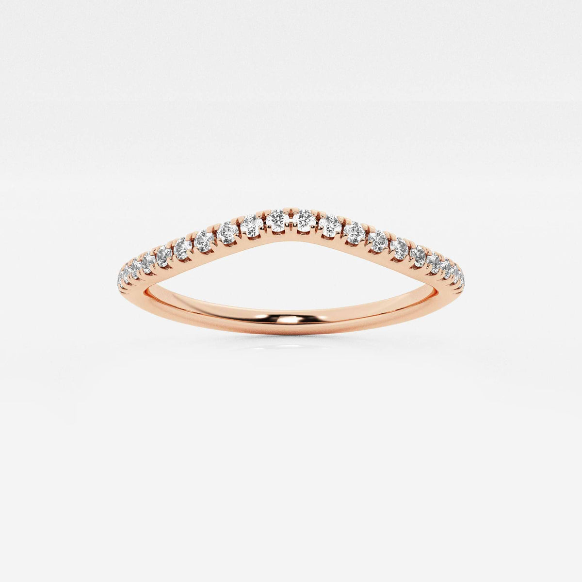 GWA137 - 1/5 ctw Round Lab Grown Diamond Contour Wedding Band