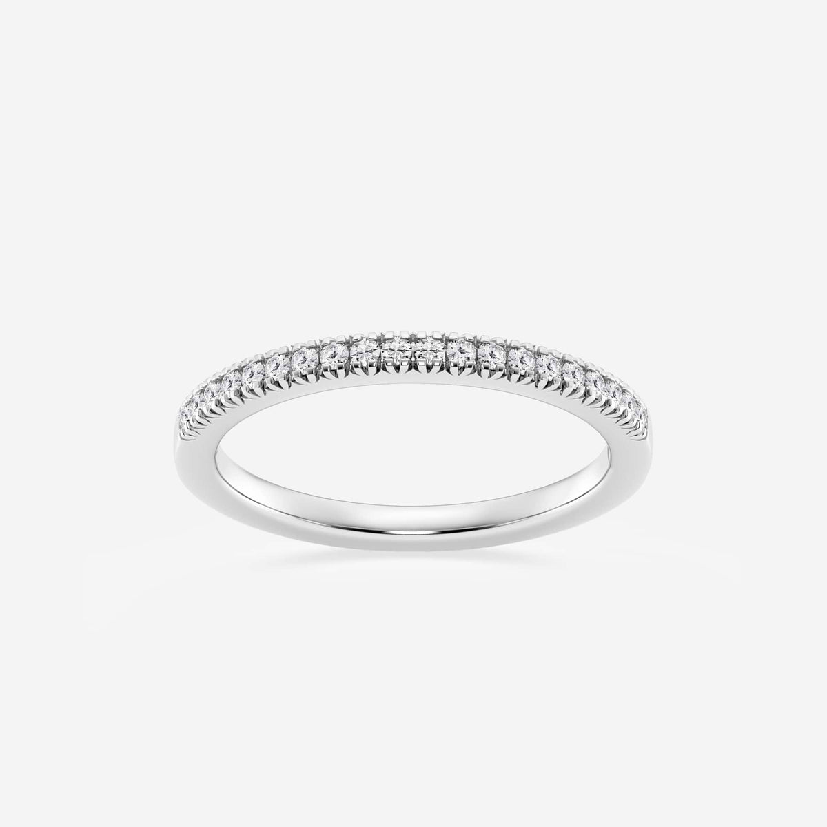 GWA138 - 1/8 ctw Round Lab Grown Diamond Micro Pave Wedding Band
