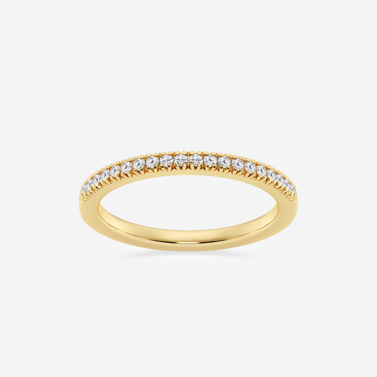 GWA138 - 1/8 ctw Round Lab Grown Diamond Micro Pave Wedding Band