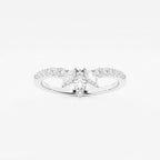 GWA140 - product video for 2/5 ctw Round and Marquise Lab Grown Diamond Chevron Stackable Ring