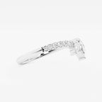 GWA140 - Additional Image 1 for  2/5 ctw Round and Marquise Lab Grown Diamond Chevron Stackable Ring
