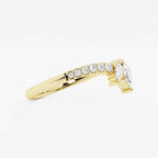 GWA140 - Additional Image 1 for  2/5 ctw Round and Marquise Lab Grown Diamond Chevron Stackable Ring