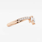 GWA140 - Additional Image 1 for  2/5 ctw Round and Marquise Lab Grown Diamond Chevron Stackable Ring