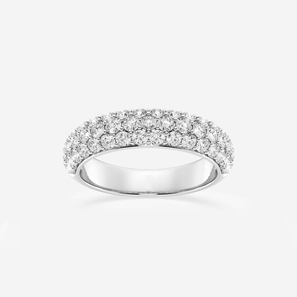 GWA141 - 1 1/2 ctw Round Lab Grown Diamond Domed Band