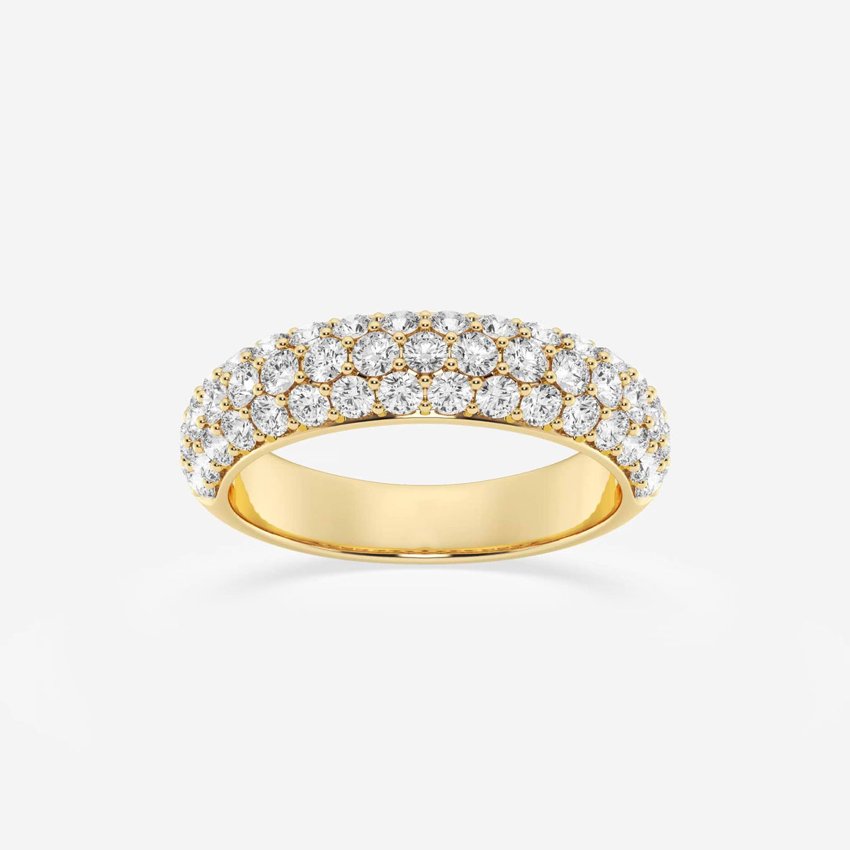 GWA141 - 1 1/2 ctw Round Lab Grown Diamond Domed Band
