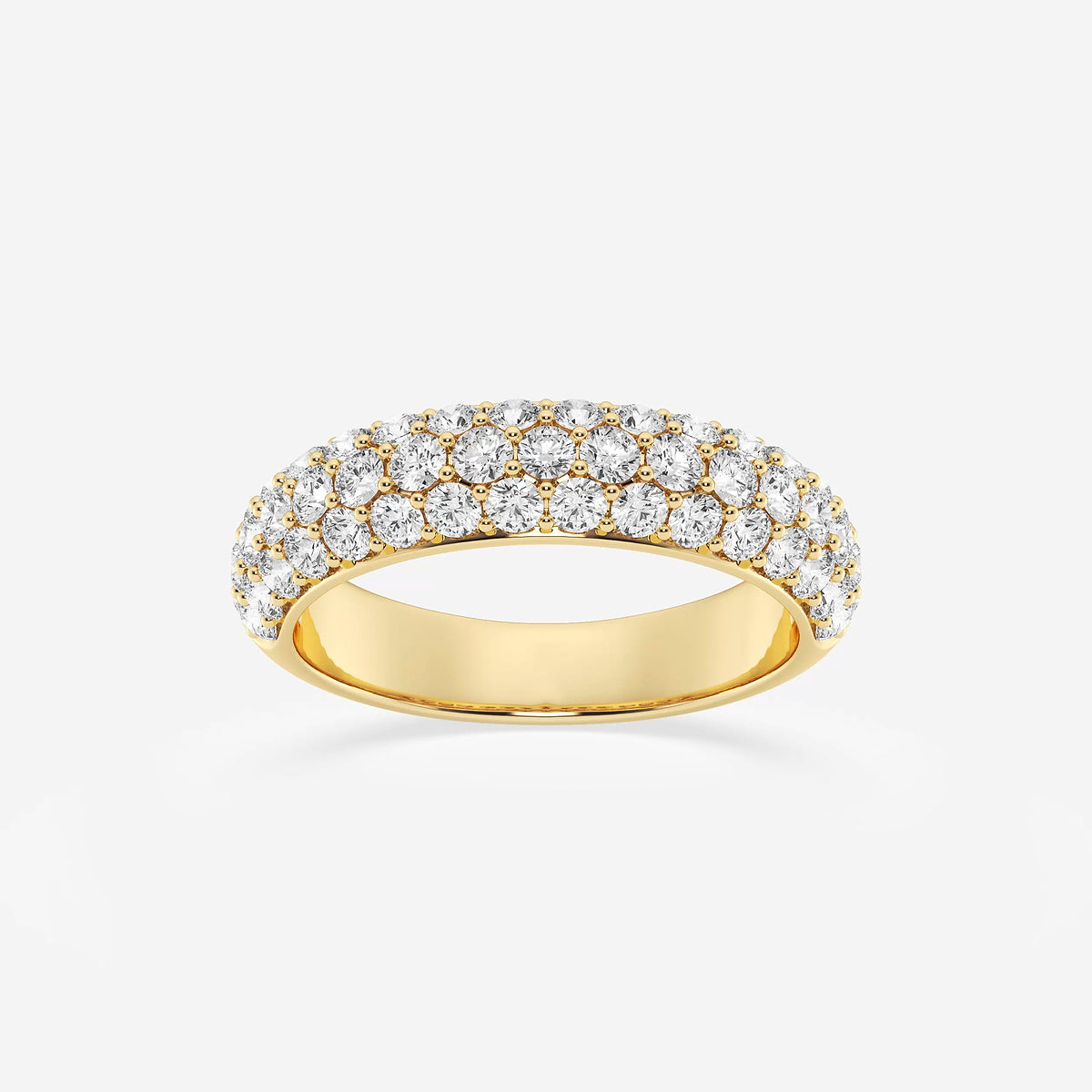 GWA141 - product video for 1 1/2 ctw Round Lab Grown Diamond Domed Band