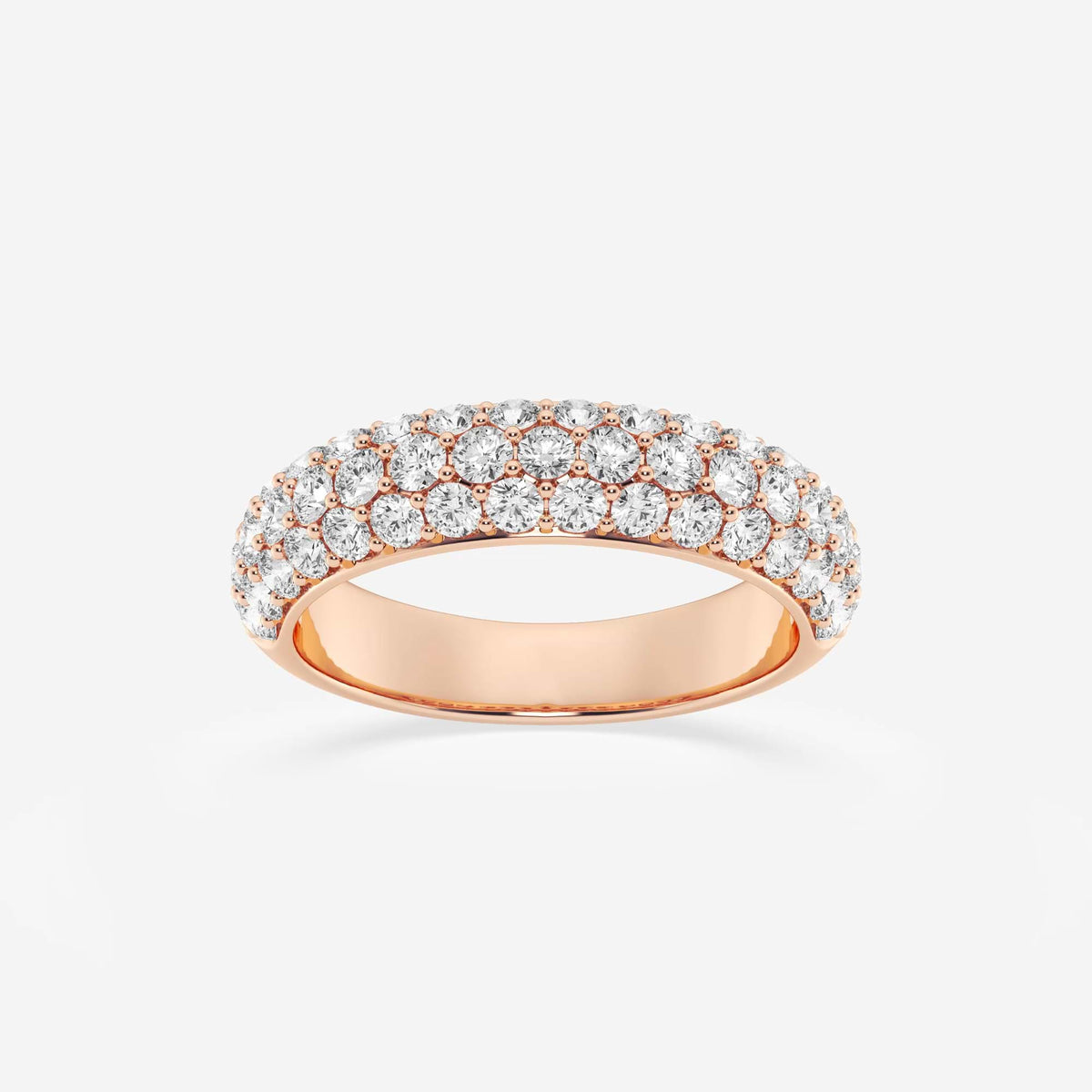 GWA141 - 1 1/2 ctw Round Lab Grown Diamond Domed Band