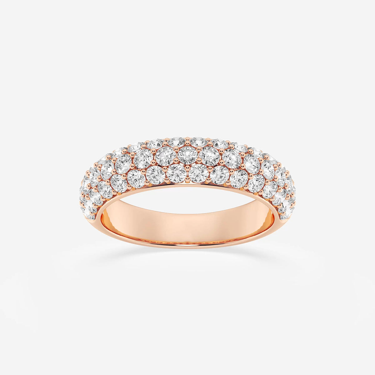 GWA141 - product video for 1 1/2 ctw Round Lab Grown Diamond Domed Band
