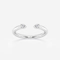 GWA142 - 1/10 ctw Round Lab Grown Diamond Nesting Two Stone Wedding Band