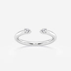 GWA142 - 1/10 ctw Round Lab Grown Diamond Nesting Two Stone Wedding Band