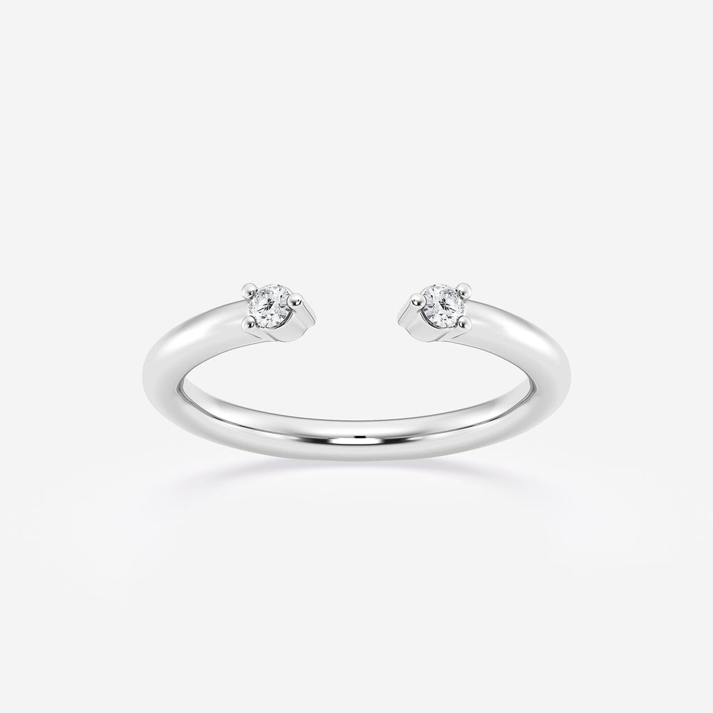 GWA142 - product video for 1/10 ctw Round Lab Grown Diamond Nesting Two Stone Wedding Band
