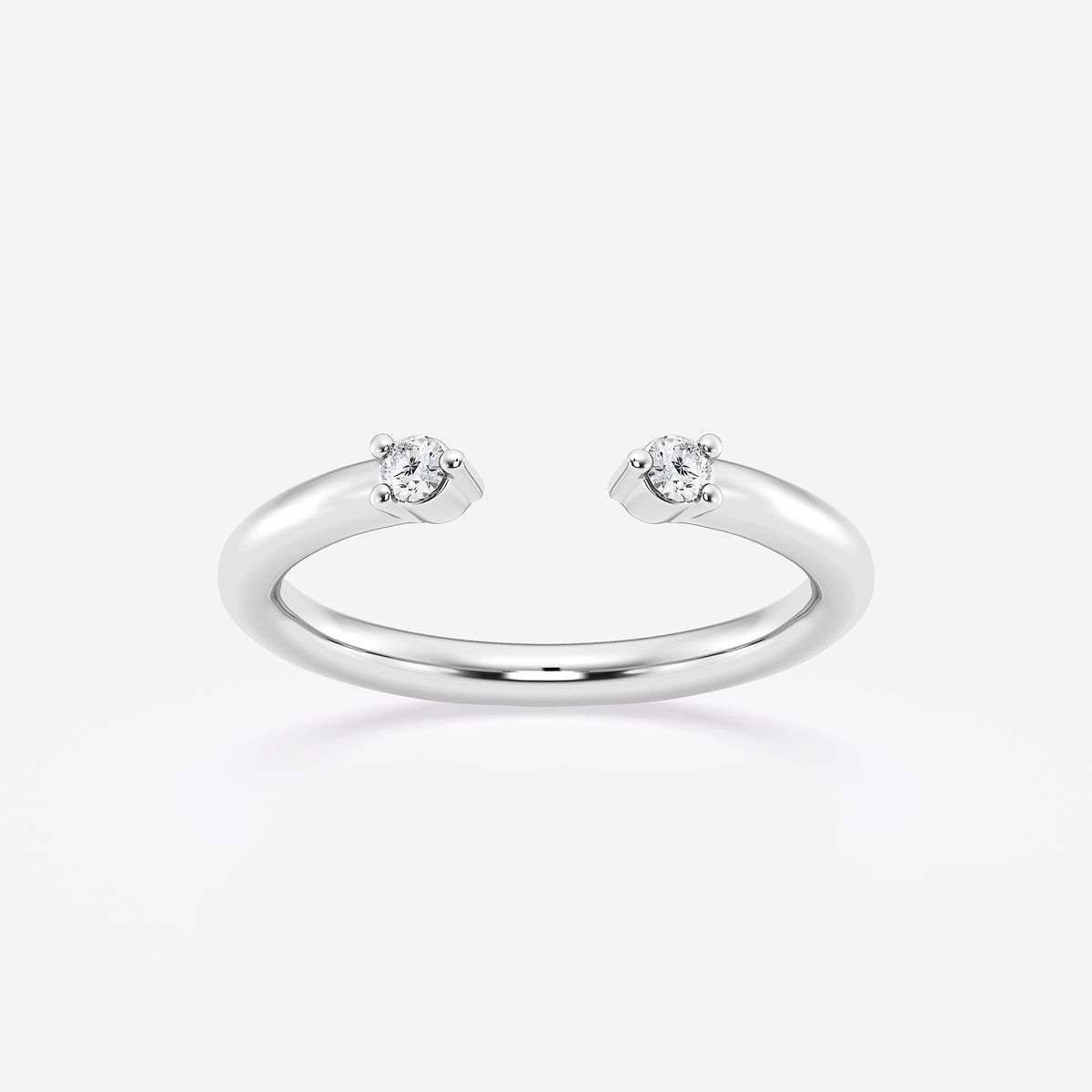 GWA142 - product video for 1/10 ctw Round Lab Grown Diamond Nesting Two Stone Wedding Band