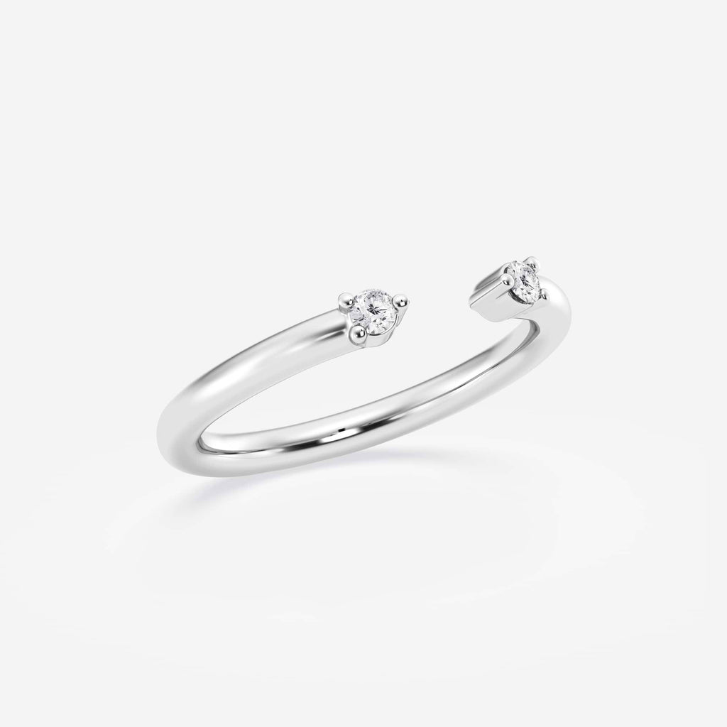 GWA142 - Additional Image 1 for  1/10 ctw Round Lab Grown Diamond Nesting Two Stone Wedding Band
