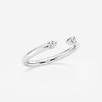 GWA142 - Additional Image 1 for  1/10 ctw Round Lab Grown Diamond Nesting Two Stone Wedding Band