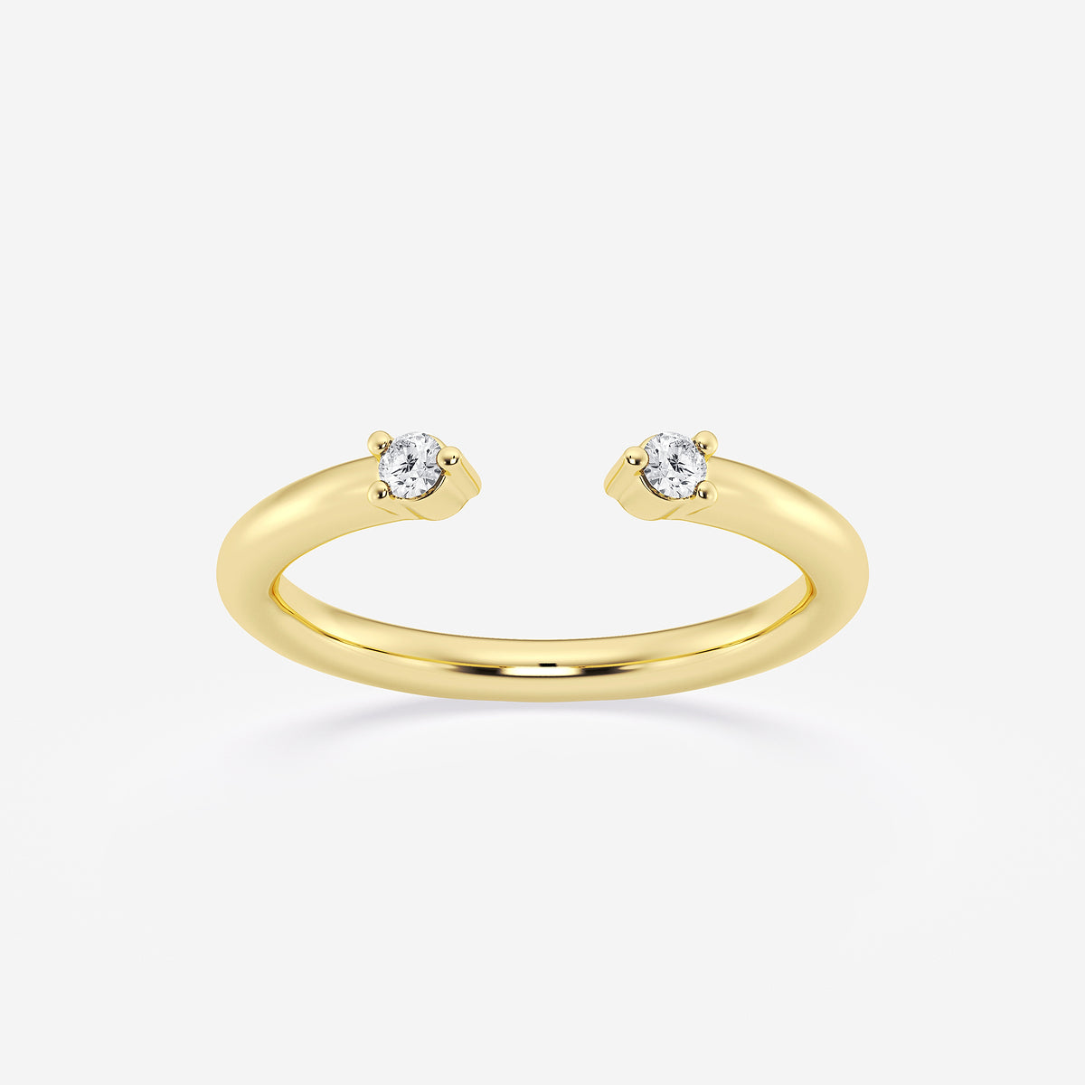 GWA142 - product video for 1/10 ctw Round Lab Grown Diamond Nesting Two Stone Wedding Band