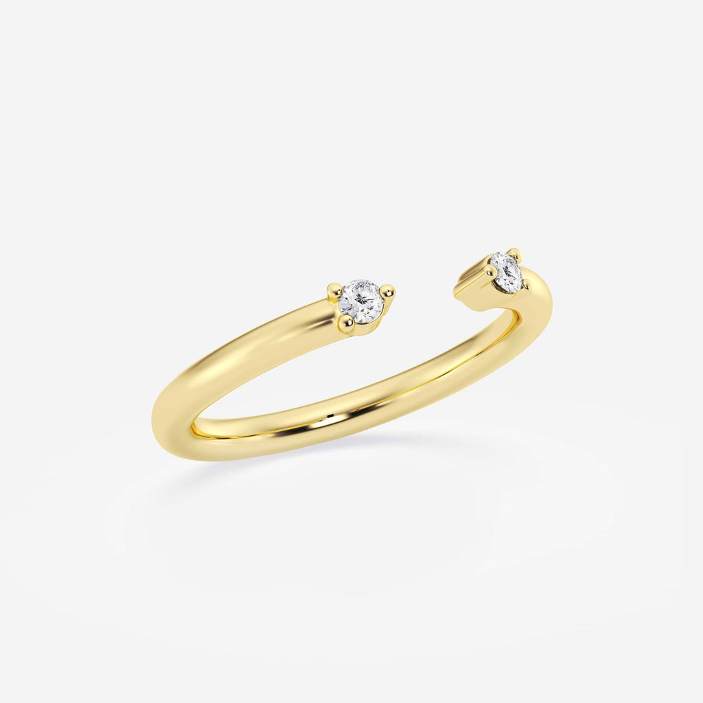 GWA142 - Additional Image 1 for  1/10 ctw Round Lab Grown Diamond Nesting Two Stone Wedding Band