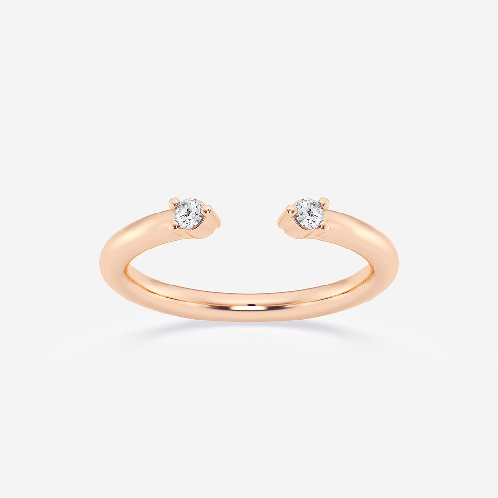 GWA142 - product video for 1/10 ctw Round Lab Grown Diamond Nesting Two Stone Wedding Band