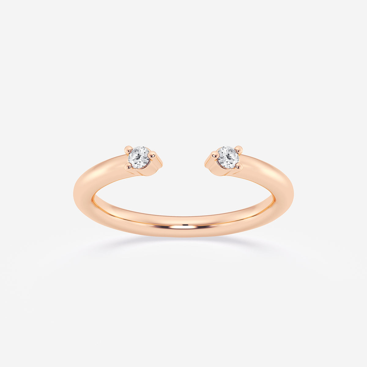 GWA142 - product video for 1/10 ctw Round Lab Grown Diamond Nesting Two Stone Wedding Band