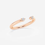 GWA142 - Additional Image 1 for  1/10 ctw Round Lab Grown Diamond Nesting Two Stone Wedding Band