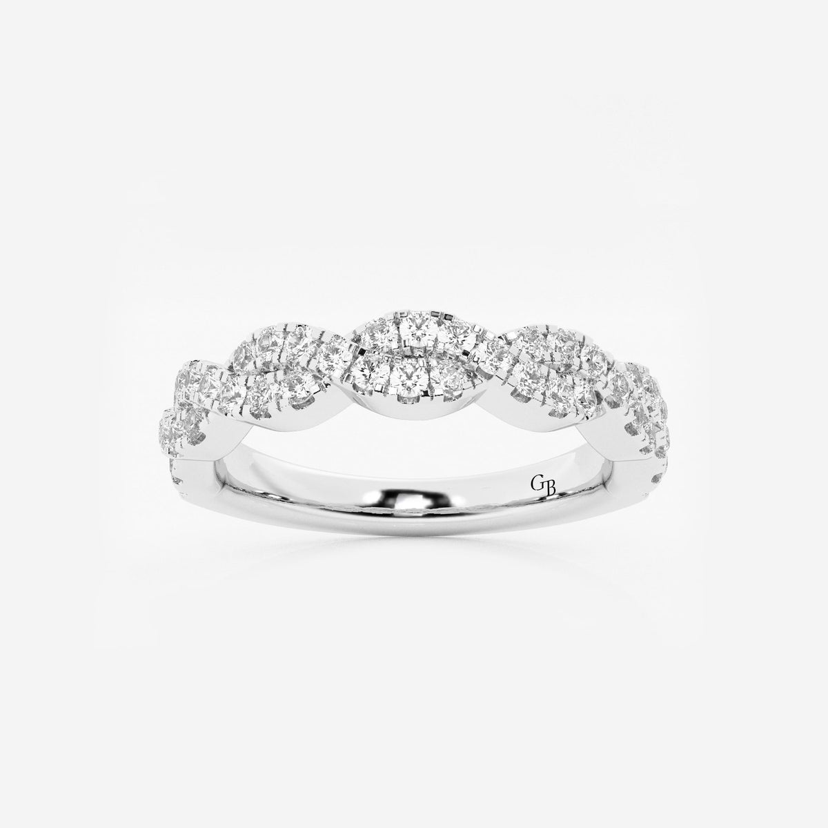 GWA143 - 1/2 ctw Round Lab Grown Diamond Infinity Twist Wedding Band