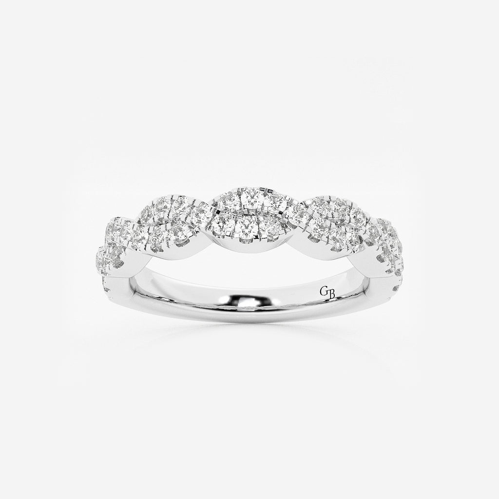 GWA143 - product video for 1/2 ctw Round Lab Grown Diamond Infinity Twist Wedding Band