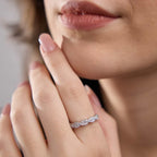 GWA143 - 1/2 ctw Round Lab Grown Diamond Infinity Twist Wedding Band