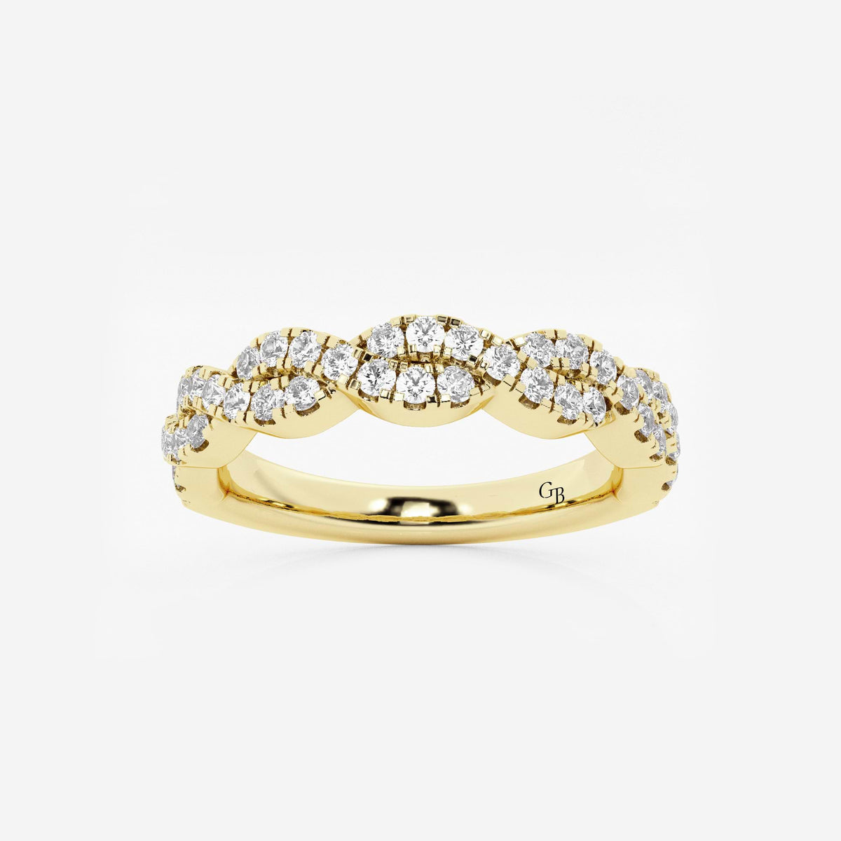 GWA143 - 1/2 ctw Round Lab Grown Diamond Infinity Twist Wedding Band