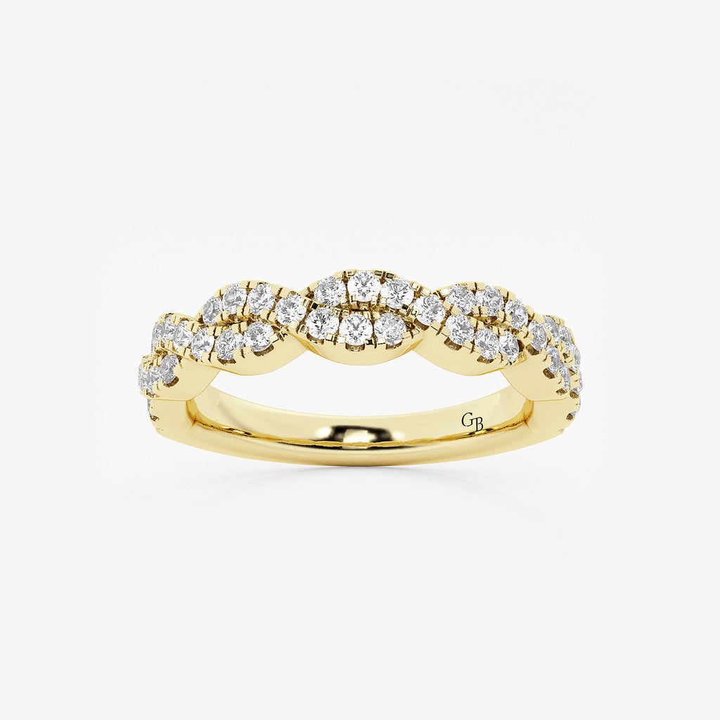GWA143 - product video for 1/2 ctw Round Lab Grown Diamond Infinity Twist Wedding Band