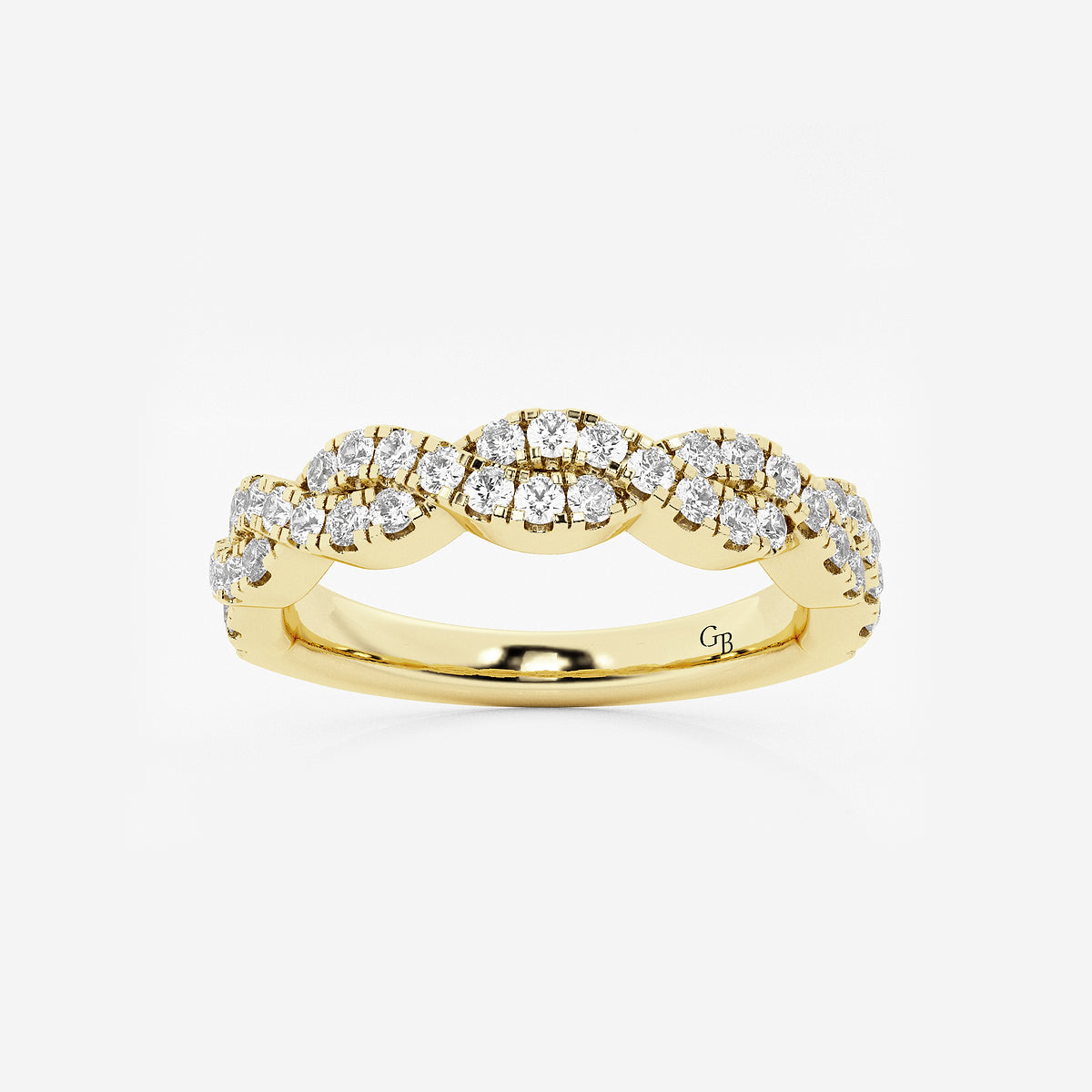GWA143 - product video for 1/2 ctw Round Lab Grown Diamond Infinity Twist Wedding Band