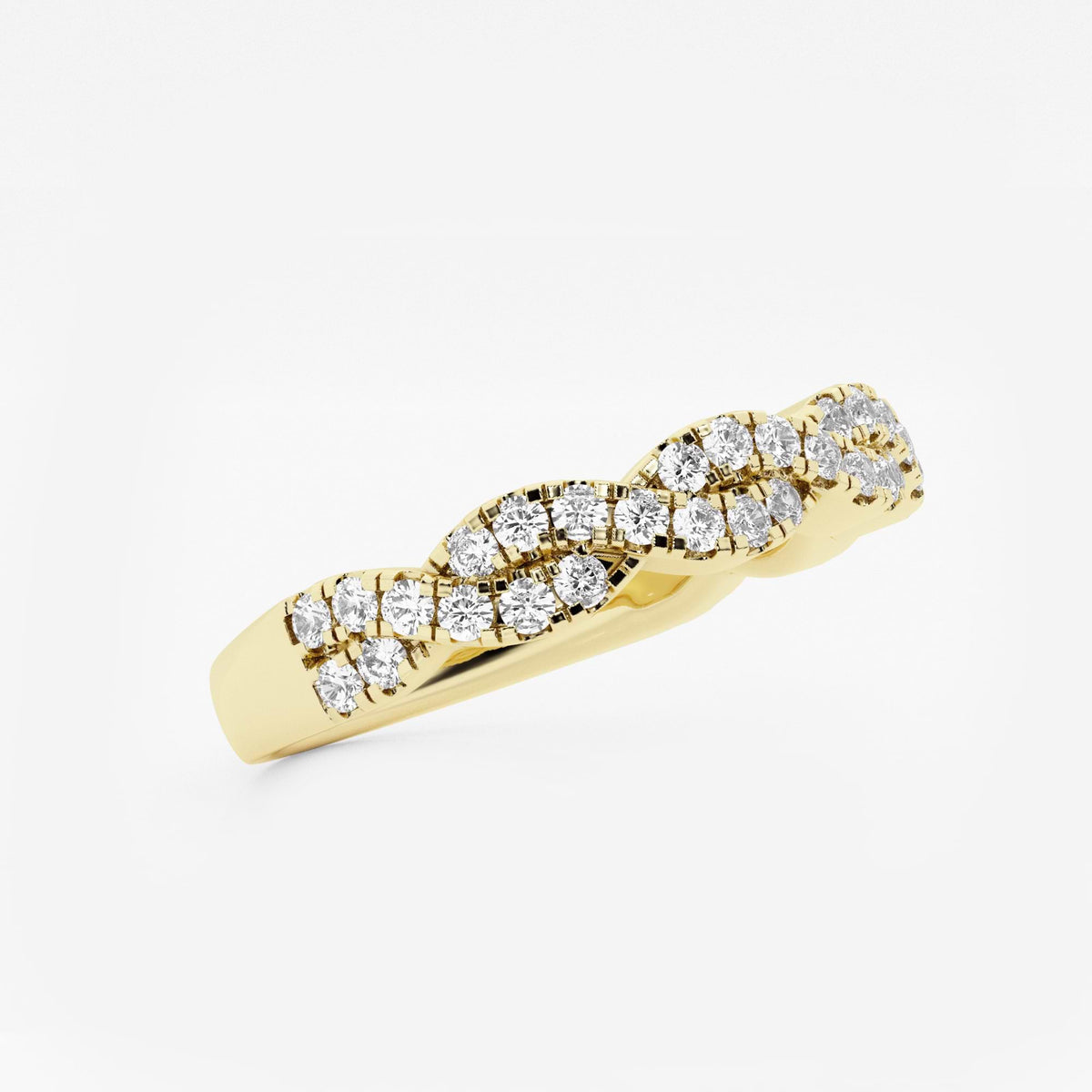 GWA143 - Additional Image 1 for  1/2 ctw Round Lab Grown Diamond Infinity Twist Wedding Band