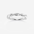 GWA144 - 1/8 ctw Round Lab Grown Diamond Twist Wedding Band