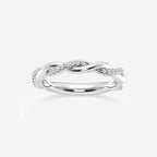 GWA144 - 1/8 ctw Round Lab Grown Diamond Twist Wedding Band