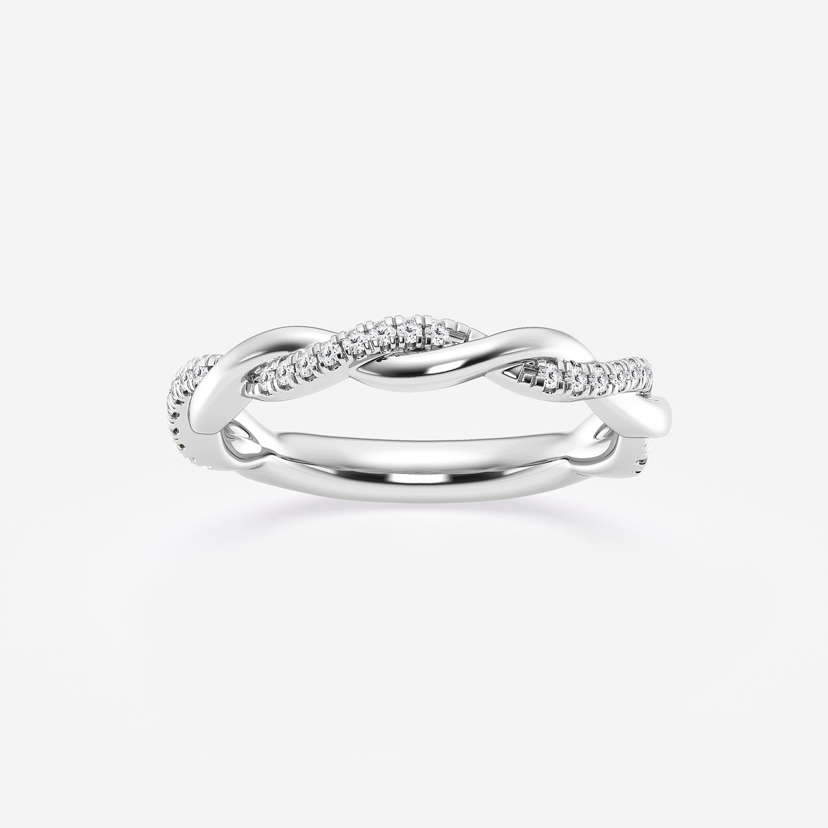 GWA144 - product video for 1/8 ctw Round Lab Grown Diamond Twist Wedding Band