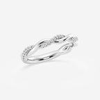 GWA144 - Additional Image 1 for  1/8 ctw Round Lab Grown Diamond Twist Wedding Band