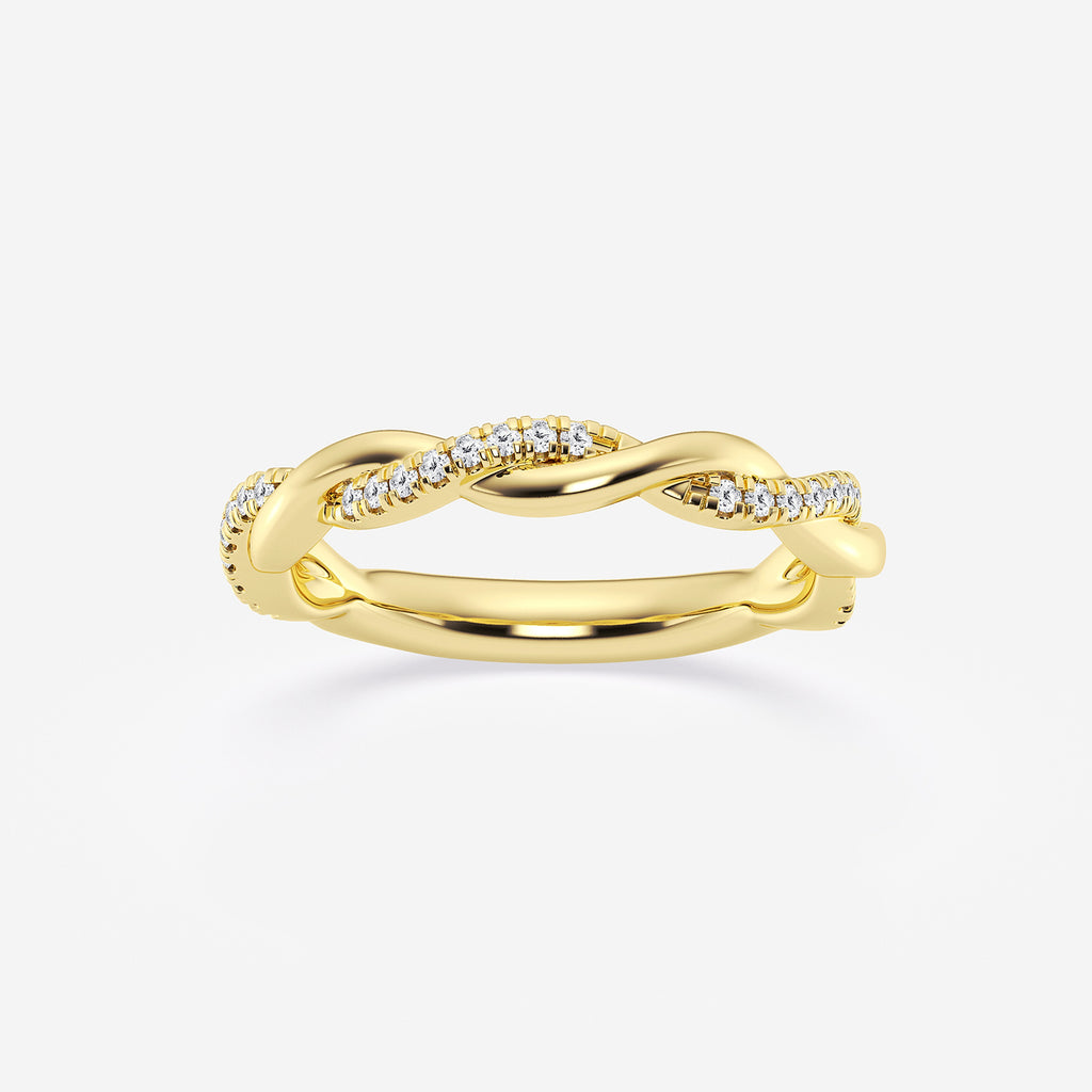 GWA144 - product video for 1/8 ctw Round Lab Grown Diamond Twist Wedding Band