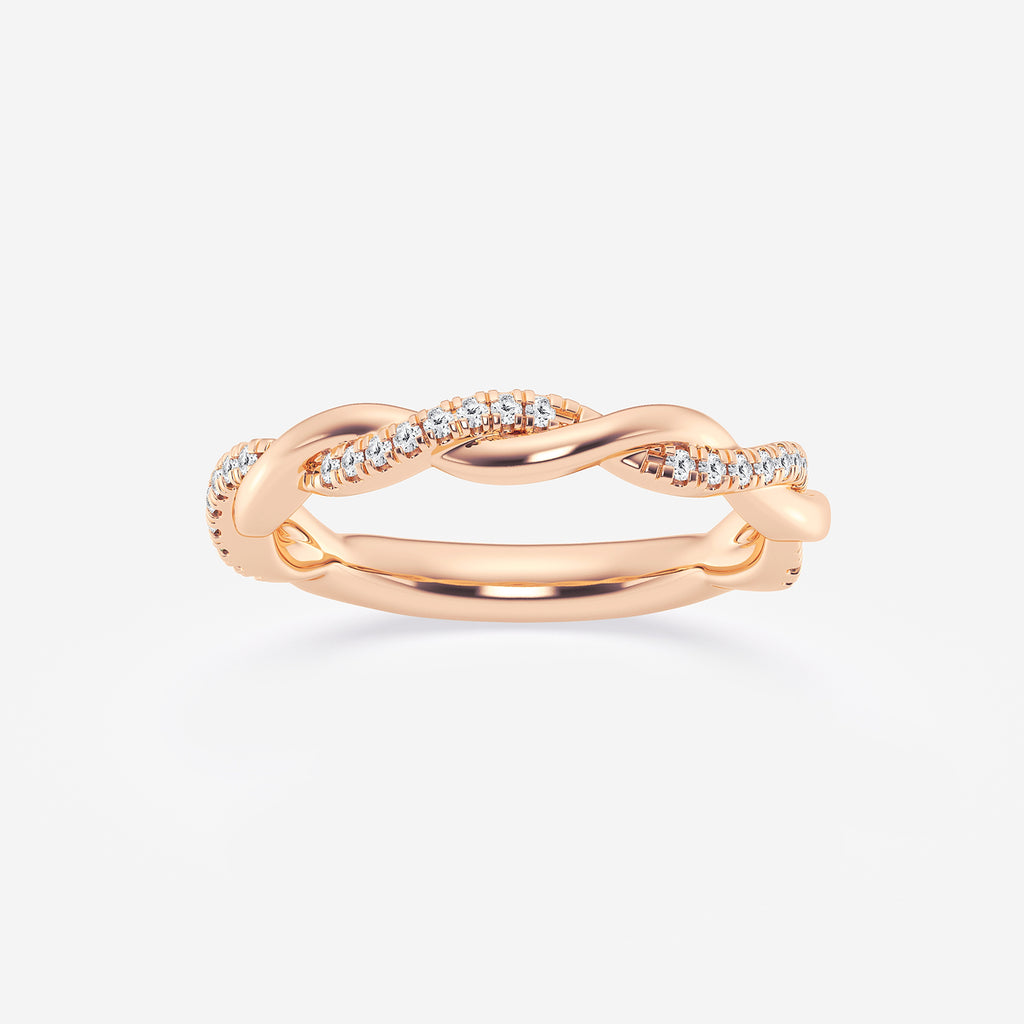 GWA144 - product video for 1/8 ctw Round Lab Grown Diamond Twist Wedding Band