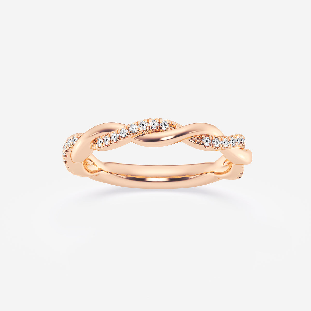 GWA144 - product video for 1/8 ctw Round Lab Grown Diamond Twist Wedding Band
