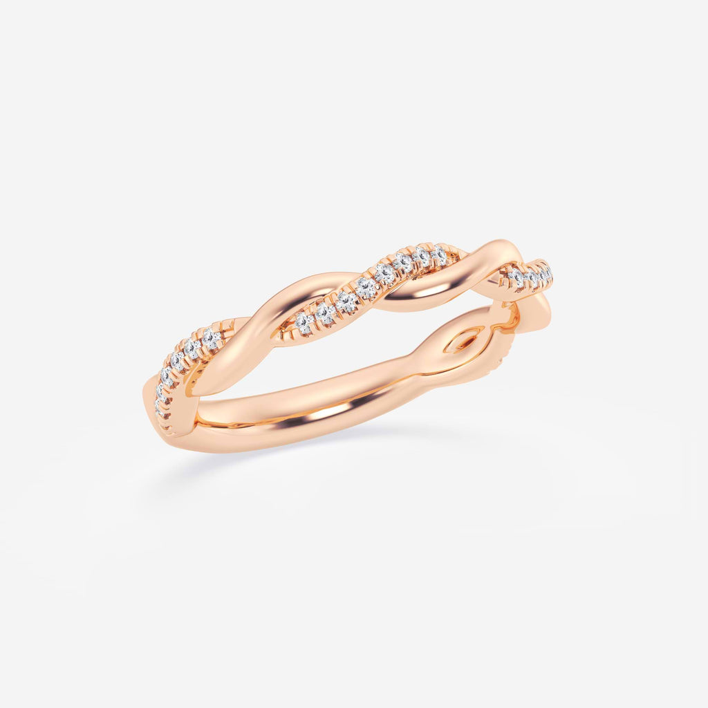 GWA144 - Additional Image 1 for  1/8 ctw Round Lab Grown Diamond Twist Wedding Band