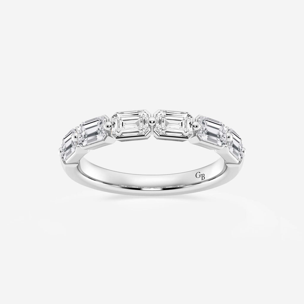 GWA145 - 1 1/2 ctw Emerald Lab Grown Diamond Floating Anniversary Band