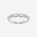 GWA145 - 1 1/2 ctw Emerald Lab Grown Diamond Floating Anniversary Band