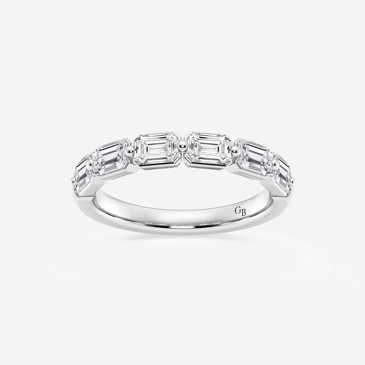 GWA145 - product video for 1 1/2 ctw Emerald Lab Grown Diamond Floating Anniversary Band