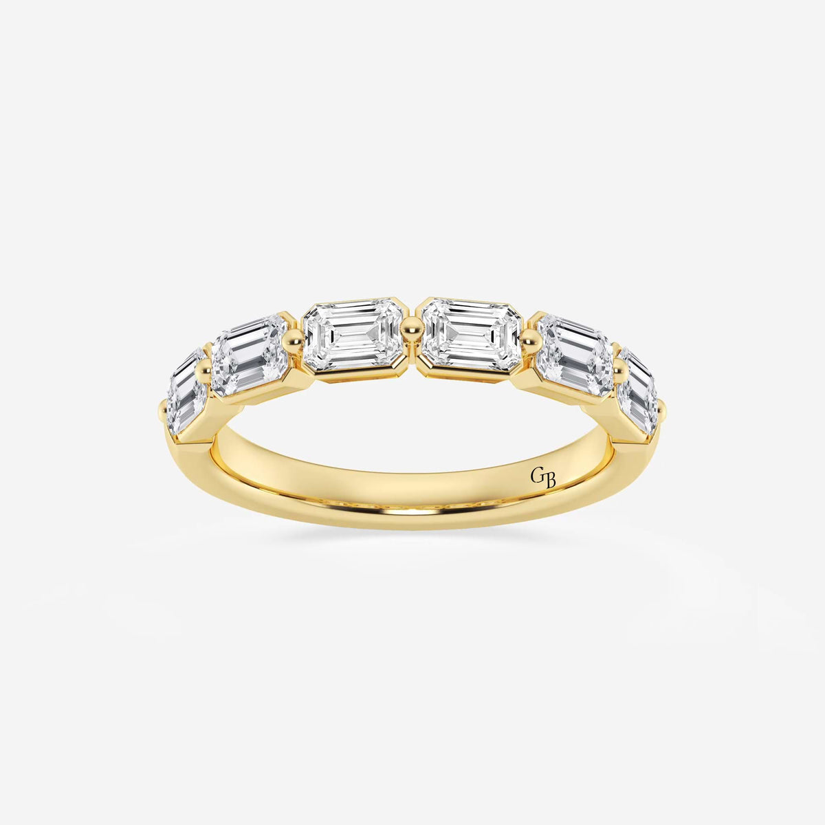 GWA145 - 1 1/2 ctw Emerald Lab Grown Diamond Floating Anniversary Band
