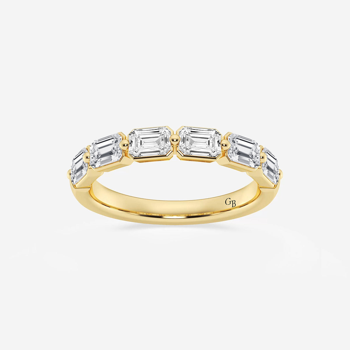 GWA145 - product video for 1 1/2 ctw Emerald Lab Grown Diamond Floating Anniversary Band