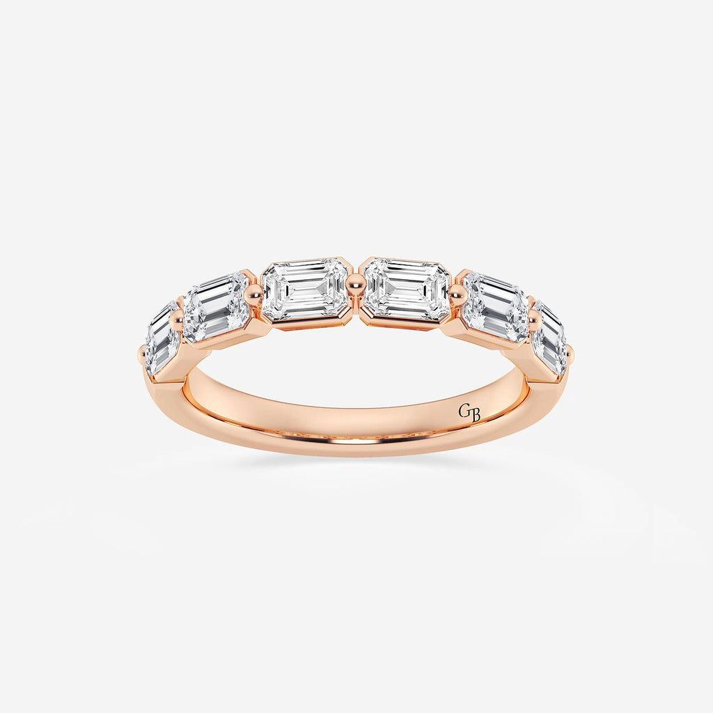 GWA145 - product video for 1 1/2 ctw Emerald Lab Grown Diamond Floating Anniversary Band