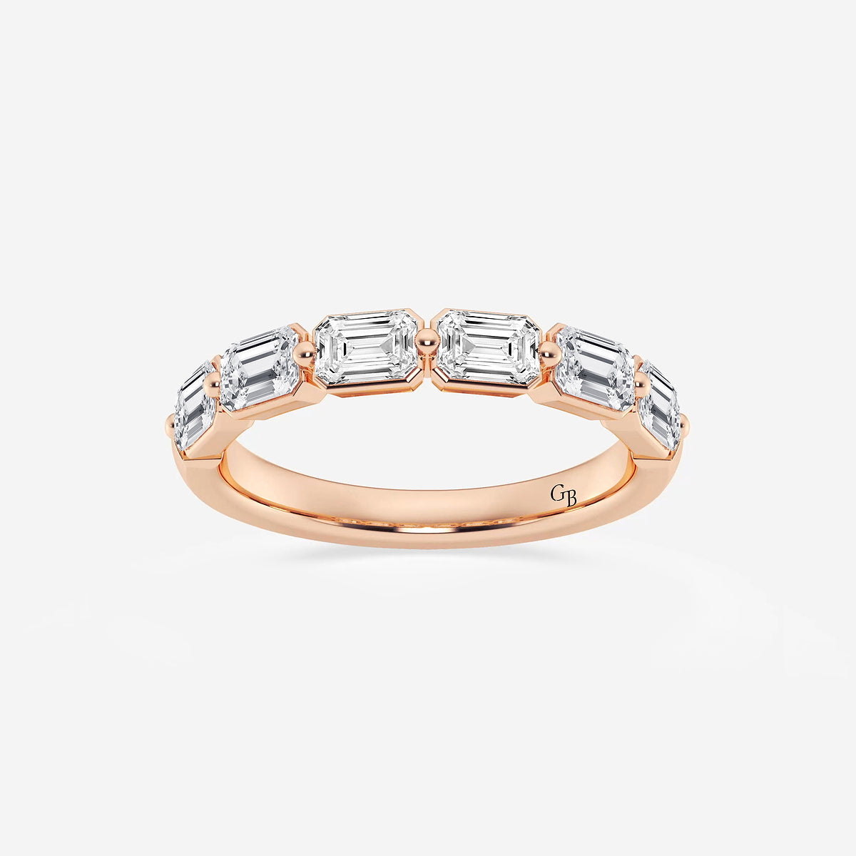 GWA145 - product video for 1 1/2 ctw Emerald Lab Grown Diamond Floating Anniversary Band