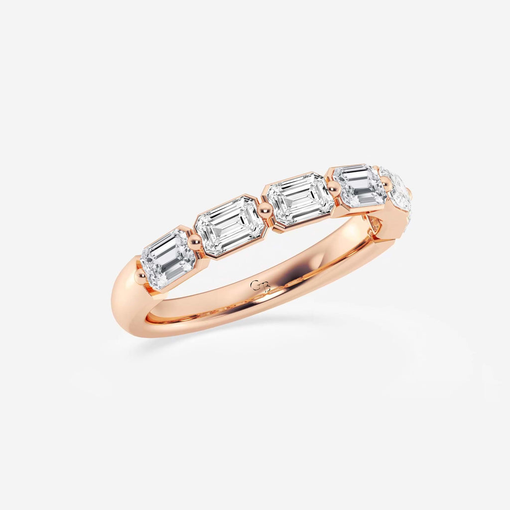 GWA145 - Additional Image 1 for  1 1/2 ctw Emerald Lab Grown Diamond Floating Anniversary Band