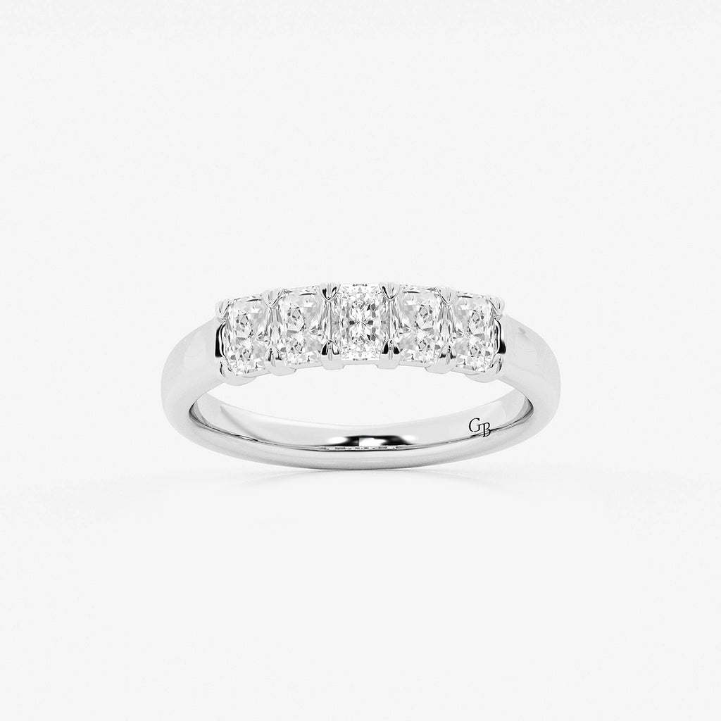 GWA146 - product video for 3/4 ctw Radiant Lab Grown Diamond Five-Stone Anniversary Band