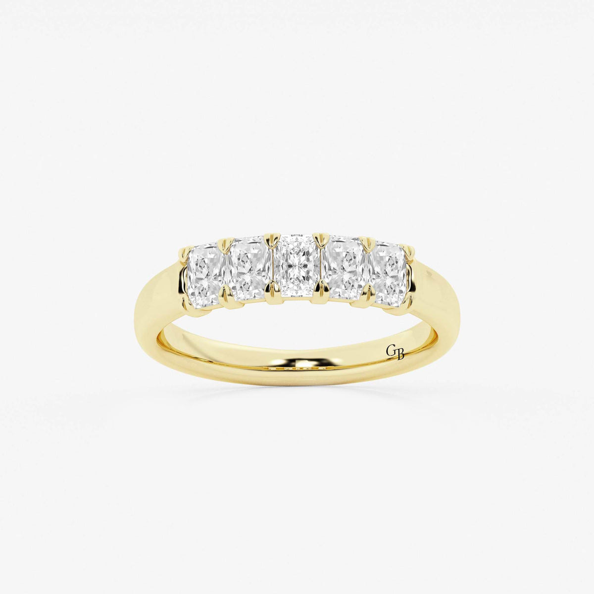 GWA146 - 3/4 ctw Radiant Lab Grown Diamond Five-Stone Anniversary Band
