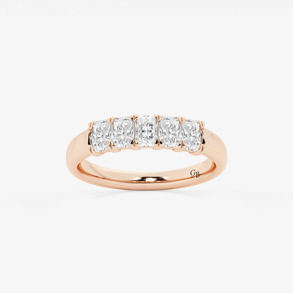 GWA146 - 3/4 ctw Radiant Lab Grown Diamond Five-Stone Anniversary Band